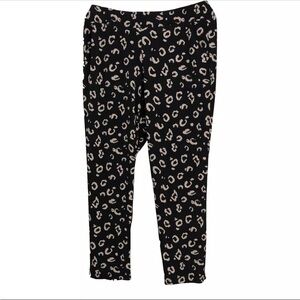 TORRID Pants Cheetah Animal Print Stretchy Pull On Black Tan SZ 0